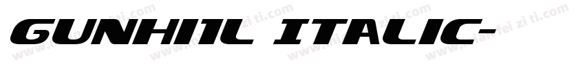 Gunhi1l Italic字体转换